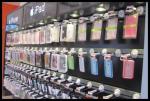 COMER Metal chrome slatwall display hooks in Supermarket for mobile phone