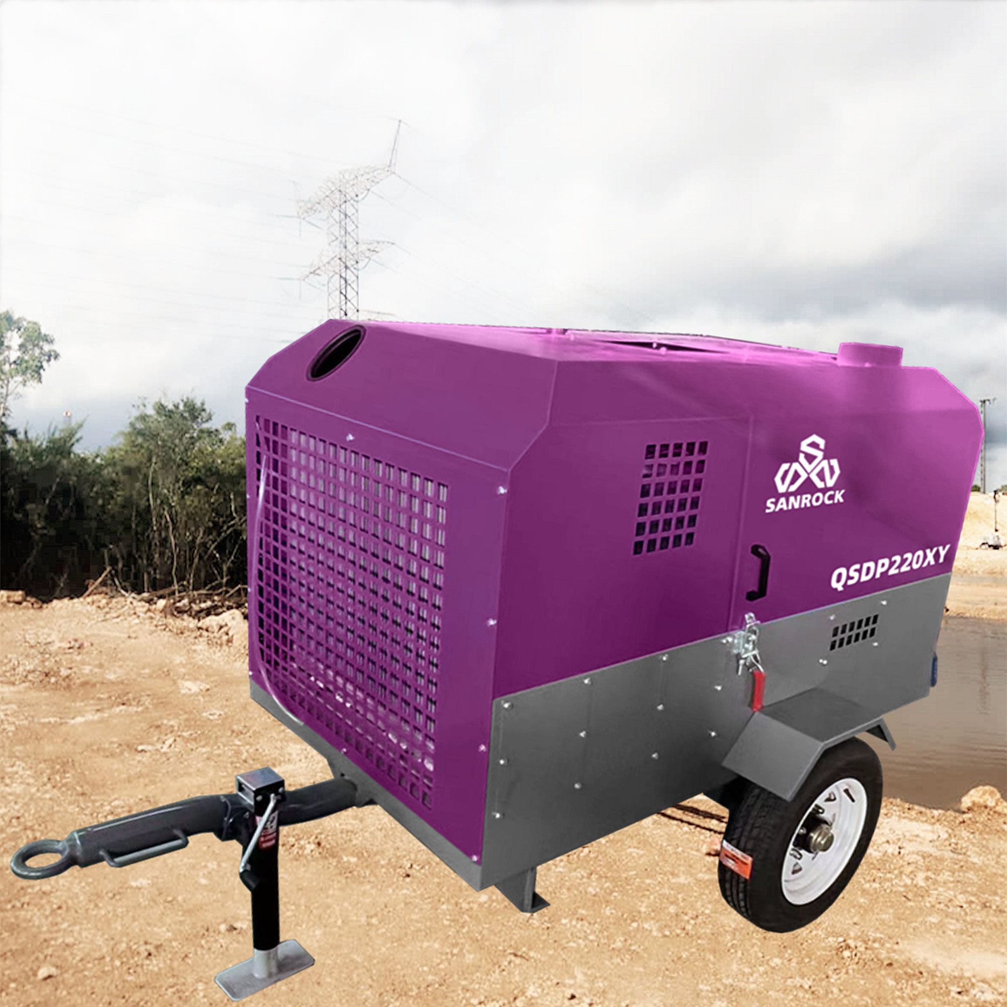 Manufacturer Screw Air Compressor Machine Mobile Mining Small Screw Air Compressor