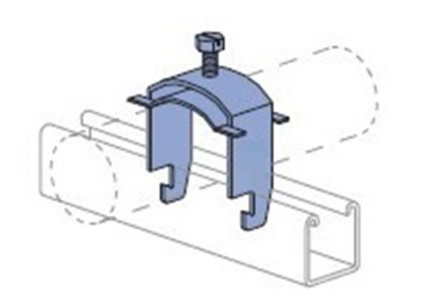 Buy cheap Pipe Fitting 3/8'' Strut Single One Piece Cable Clamps from wholesalers