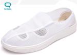 PVC Sole Four Holes Clean Room Anti Static Work Canvas Shoes For Ladies
