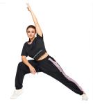 Polyester Spandex XS To 5XL Plus Size High Waisted Gym Leggings Black