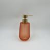 Buy cheap Glass Bathroom Accessories Set Frosted Orange Round Shape Gold Pump Glass Soap Dispenser from wholesalers