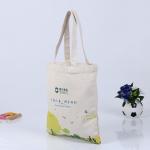 Custom Printed Organic shopping small tote drawstring canvas cotton bag