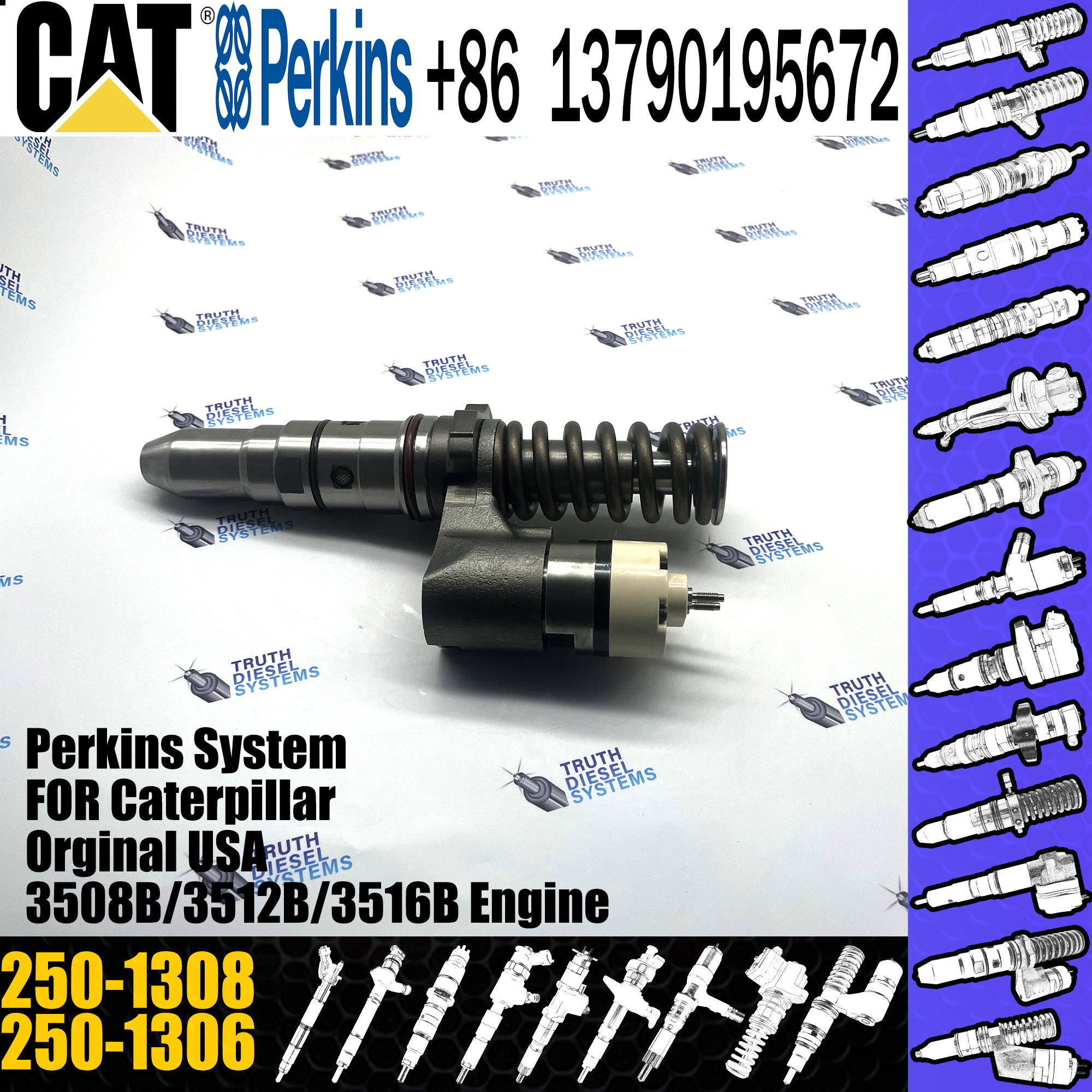 Remanufactured Injector 250-1304 250-1306 250-1308 FOR engine 3508B/3512B/3516B