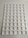 54 Cups Square Aluminum Bun Baking Pan Non Stick Silicone