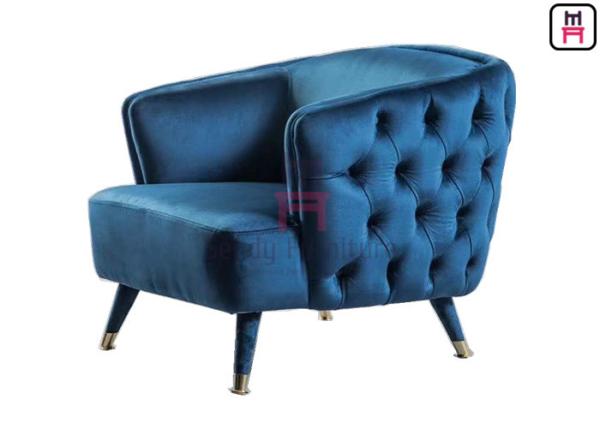 Buy cheap Leisure Sofa Hotel Restaurant Chairs , Wood Frame Hotel Wing Chair With Armrest from wholesalers