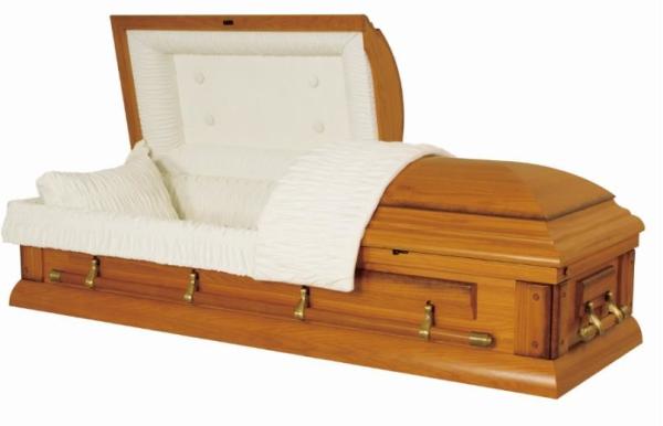 Buy cheap Matt Painting Handmade Wooden Coffins , Cremation Caskets With Velvet Interior from wholesalers