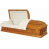Buy cheap Matt Painting Handmade Wooden Coffins , Cremation Caskets With Velvet Interior from wholesalers