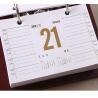 Buy cheap 365 Inner Sheets Wooden Desktop Calendar , Custom Daily Desk Calendar 2 Rings Binding from wholesalers