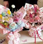 Spring floral packaging paper, thickened fresh flower bouquet packaging paper,