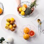 Golden Nordic Metal Fruit Container For Vegetables Luxury Design Style Party