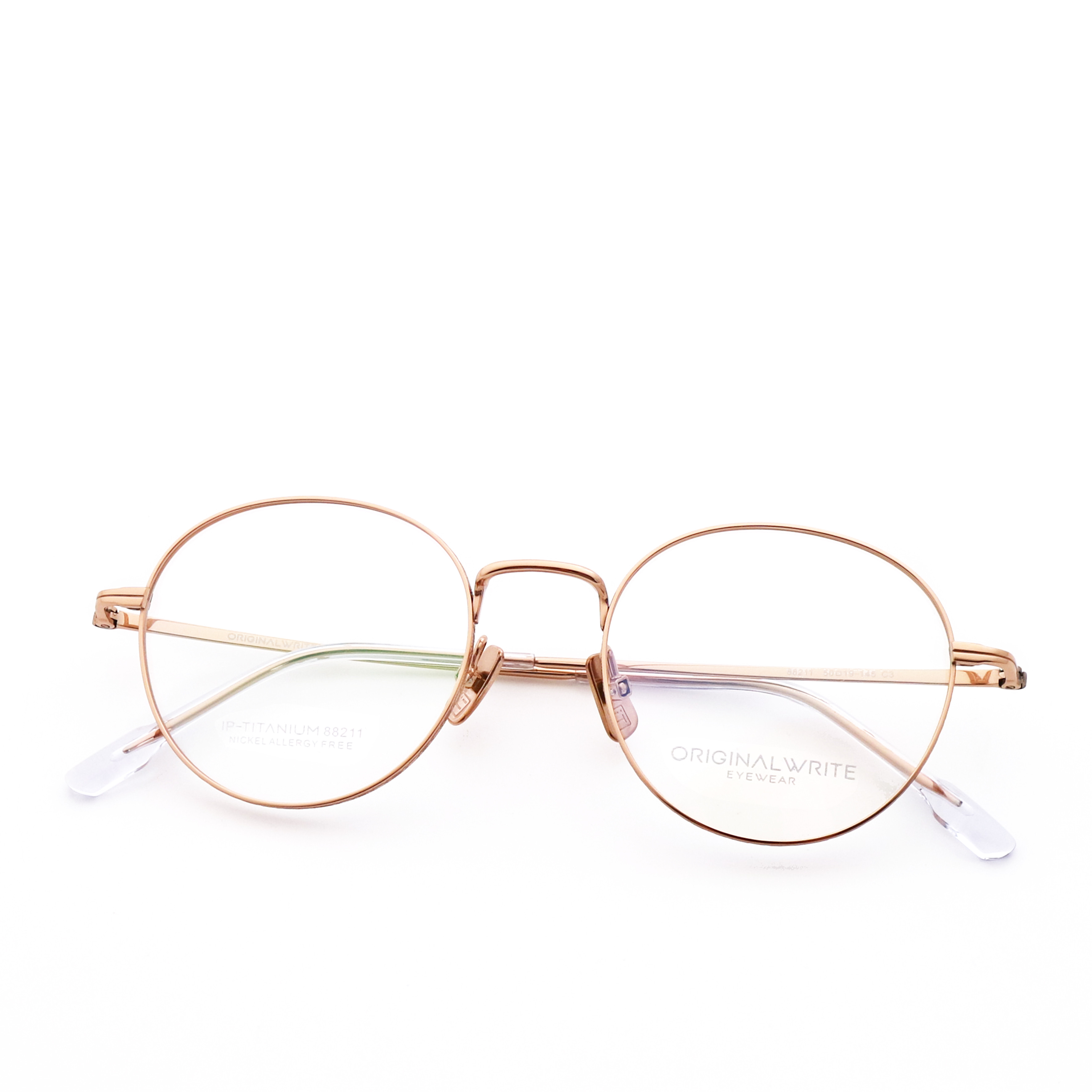 Round Optical Frames Pure Titanium Frame Glasses Elasticity 88211