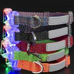 Led Dog Pet Collars Leash Set Adjustable Decorative Nylon Rope Dog Leash