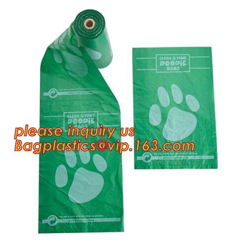 security factory sales biodegradable pet waste dog poop bag, Heavy Duty Custom Biodegradable PE Dog Poop Pet Waste Bags
