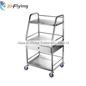 China Hospital Medical Instrument Trolley , 201 Stainless Steel Surgical Trolley on sale
