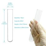 Test Tubes, 50ml - Borosilicate 3.3 Glass - 1.2mm Thick Walls, Beaded Rim -