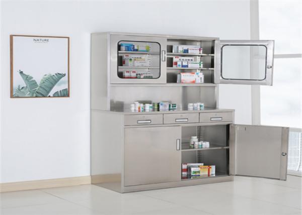 Buy cheap Hospital Stainless Steel Medicine Display Cabinet , Three Drawers Lockable Medicine Cabinet from wholesalers