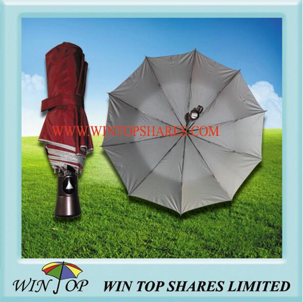 Buy cheap 21" X 10 Ribs Nickel Plated Steel Folding Umbrella from wholesalers