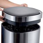 Power Supply Battery Powered 30L Stainless Steel Smart Sensor Trash Bin with