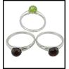 Buy cheap 925 Silver Gemstone Rings Elegant Round Oval Shapes Tourmaline Colorful Gemstone from wholesalers