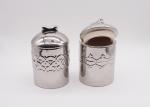Electroplated Silver Plating Ceramic Pet Treat Jar , Airtight Food Canisters