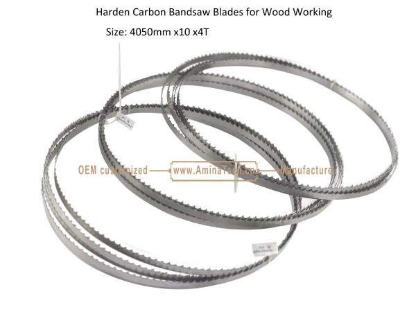 Buy cheap Aminatech Harden Carbon Bandsaw Blades for Wood Working Size: 4050mm x10 x4T from wholesalers