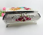 Shinny Gifts Metal Jewelry Box Earring Storage Box for Wedding Gifts&Desktop