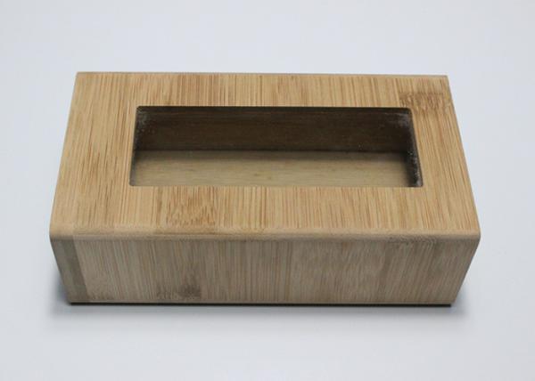 Buy cheap Custom Logo Natural Color Type Bamboo Gift Box With Clear Glass Top Window from wholesalers