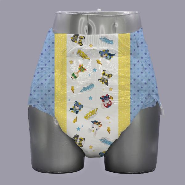 Customized Prints High Absorption Ultra Thick Adult Diaper Soft Breathable