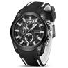 Buy cheap ROHS Mens Quartz Silicone Strap Watches FCC Rubber Strap Chronograph from wholesalers