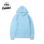 Heavyweight Felpa Plain Sky Blue Hoodie Bluza Organic Cotton Pull Over Hooded