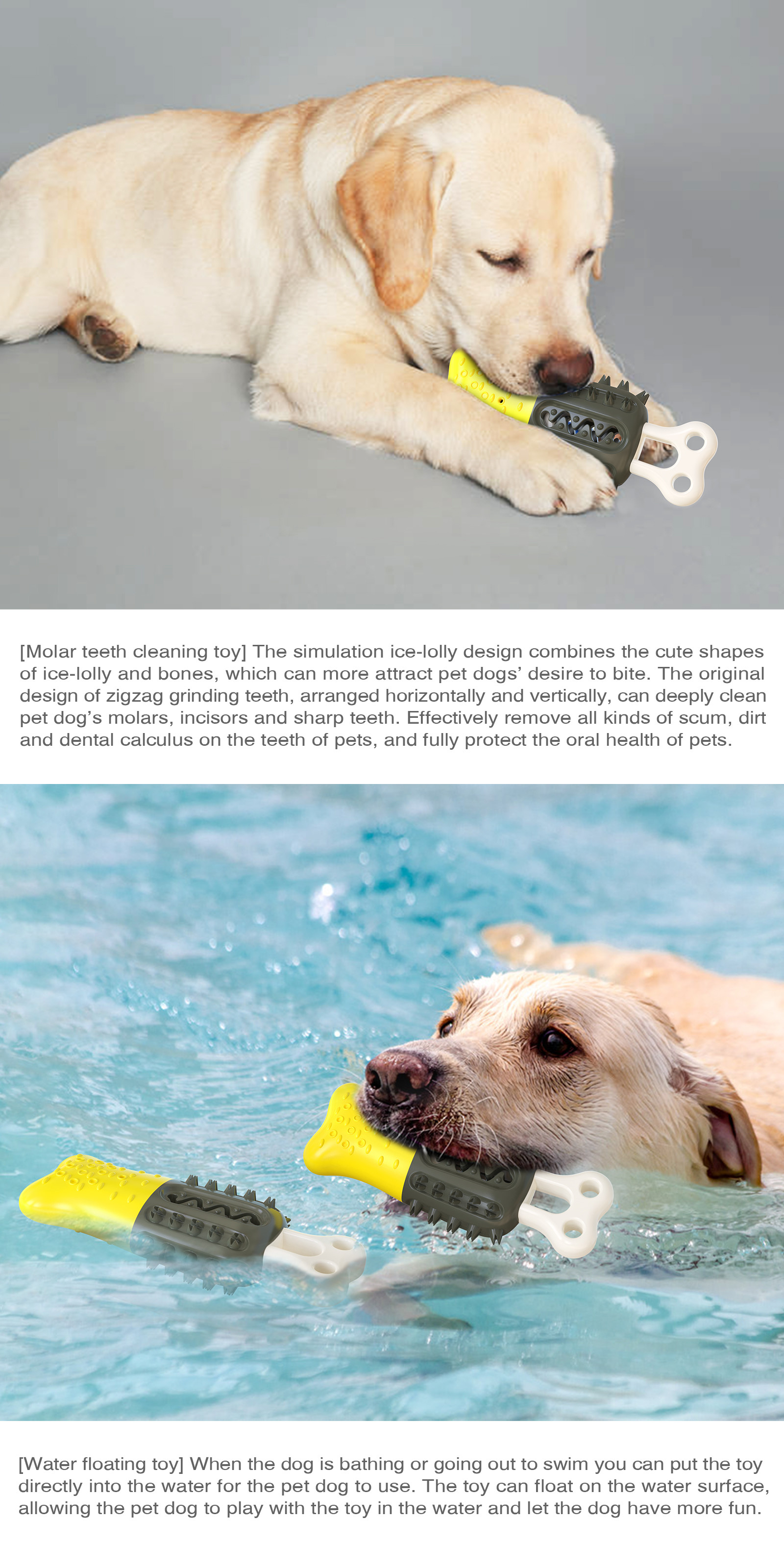 Popsicle Shaped Puppy Chewing Toys OEM ODM For Pet Biting