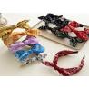 Buy cheap GLH011 headband with flowers rabbit ears wide head hoop female pressure hoop knotted fabric headband wholesale from wholesalers