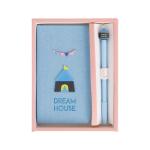 Business Office Gift Cartoon Creative End Stationery Set with Imitation Leather