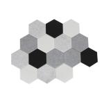 Polyester Fiber Hexagonal Acoustic Panels 3800gsm 12mm