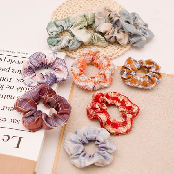 Buy cheap Sequin Tie Dye Velvet Rainbow Hair Scrunchies Elastic Women Blue Rubber Band Hair Vendor 10.5cm from wholesalers
