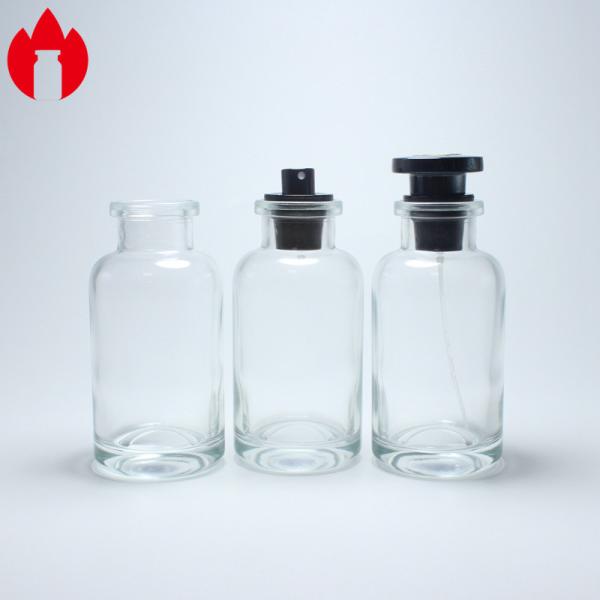 Buy cheap 100ml Clear Moulded Perfume Glass Bottle from wholesalers