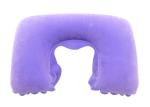 Purple Color Travel Neck Pillow Inflatable With Soft Hand Feeling