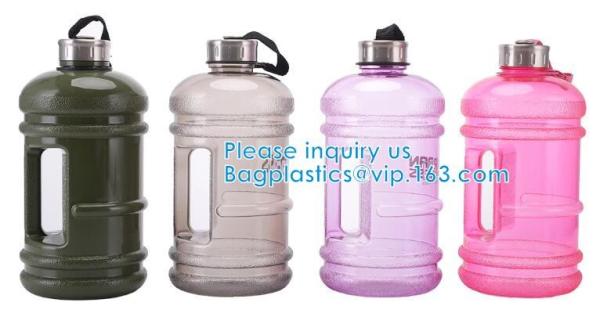 Buy cheap Water Bottles Fitness Gym Sports Jug Big Capacity Plastic eco friendly Water Bottle with Straw Drinking from wholesalers
