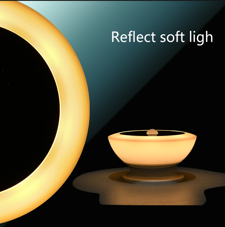 Bedroom 0.25w 81mm Motion Sensor Indoor Wall Light Rotating Magnetic Suction Base