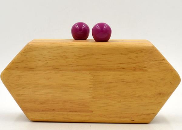 Buy cheap Handmade Vintage Wooden Clutch Bag Slim Timber Box Shaped For Dinner Party from wholesalers