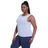 Buy cheap customizable Women'S Plus Size Yoga Wear Round Neck Laser Cut Tank Top from wholesalers