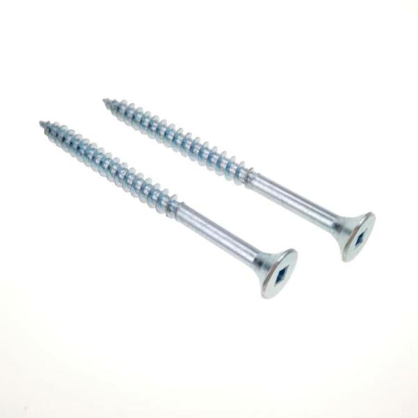Square Drive Custom Fasteners Robertson Wood Screws Flat Head Galvanized