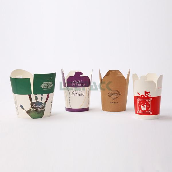 Buy cheap customized 8oz 16oz 26oz 32oz disposable pasta box PE coated taka away paper food container for noodles french fries from wholesalers