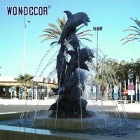 Buy cheap Customized Large Outdoor Metal Statue Swimming Pool Dolphin Bronze Statue product