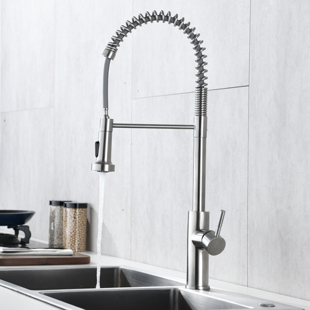 Pulldown Deck Mounted Kitchen Faucet Kitchen Sink Tap With Flexible Spout