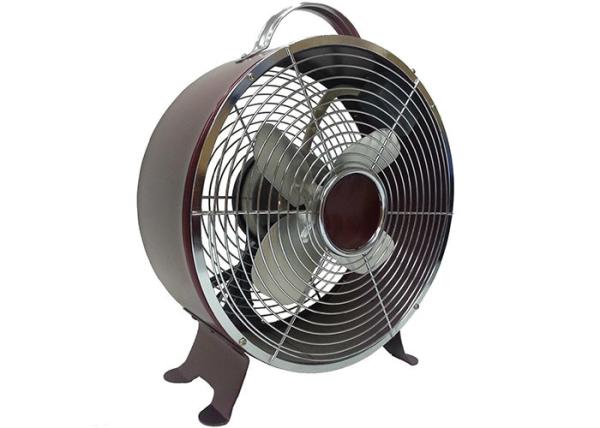 Buy cheap Retro Metal Electric Table Fan With Full Copper Motor 90 Degree Oscillation 2 Speed from wholesalers