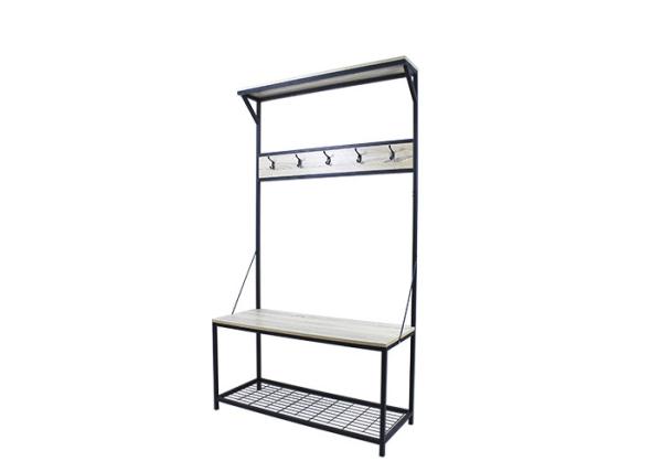 Buy cheap 60KG 180cm Height Coat Rack With Shoe Bench With Metal Legs from wholesalers