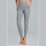Nude Ladies Plus Size Sports Leggings Hip Lifting Gym Leggings With Pockets