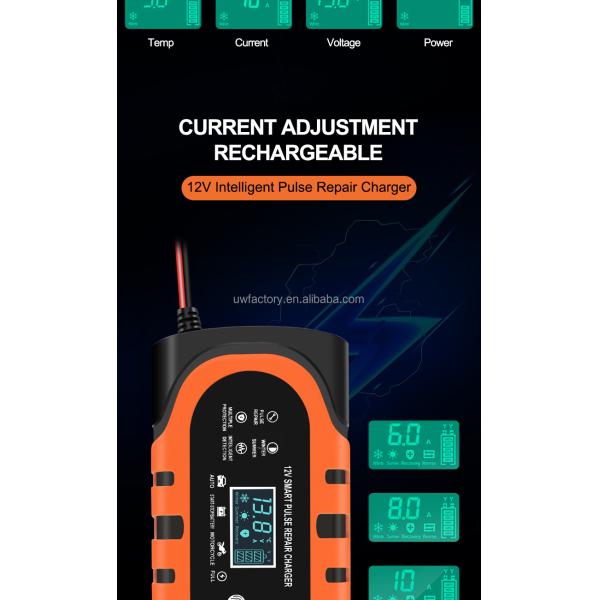 Electric Vehicle 12V 150Ah 12v15A 20A 30A Automatic 7Stage Car Battery Charger for Lead Acid Batteries